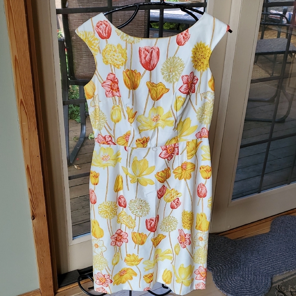 Vintage The CoverGirl Of Miami Floral Sleeveless Zip Sz. M Dress
